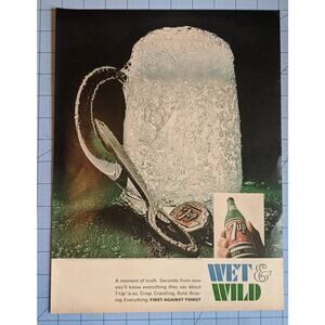 Vintage Print Ad 1967 7Up Wet & Wild
